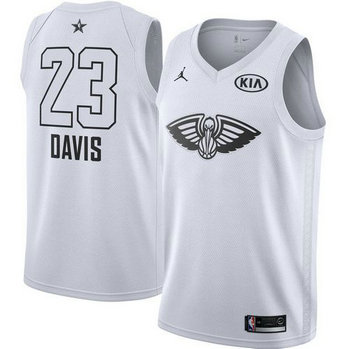 Men's Pelicans #23 Anthony Davis White NBA Jordan Swingman 2018 All-Star Game Jersey Men's Pelicans #23 Anthony Davis White NBA Jordan Swingman 2018 All-Star Game Jersey