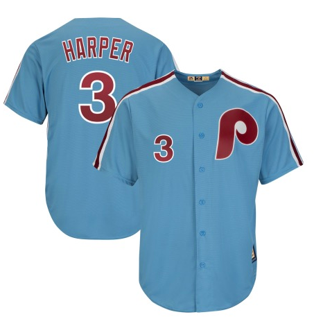Men's Philadelphia Phillies #3 Bryce Harper Light Blue Majestic Cool Base Jersey Men's Philadelphia Phillies #3 Bryce Harper Light Blue Majestic Cool Base Jersey
