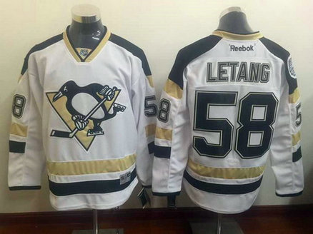 Men's Pittsburgh Penguins #58 Kris Letang 2014 Stadium Series White Jersey Men's Pittsburgh Penguins #58 Kris Letang 2014 Stadium Series White Jersey