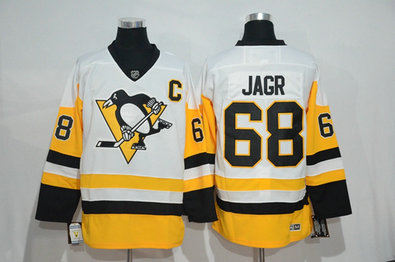Men's Pittsburgh Penguins #68 Jaromir Jagr White NHL New Stitched Jersey Men's Pittsburgh Penguins #68 Jaromir Jagr White NHL New Stitched Jersey