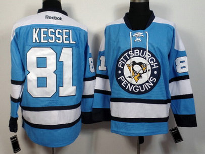 Men's Pittsburgh Penguins #81 Phil Kessel Light Blue Premier Alternate Jersey Men's Pittsburgh Penguins #81 Phil Kessel Light Blue Premier Alternate Jersey