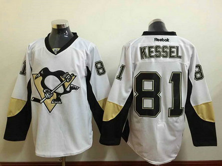 Men's Pittsburgh Penguins #81 Phil Kessel White Jersey Men's Pittsburgh Penguins #81 Phil Kessel White Jersey