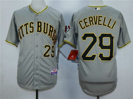 Men's Pittsburgh Pirates #29 Francisco Cervelli Gray Cool Base Jersey Men's Pittsburgh Pirates #29 Francisco Cervelli Gray Cool Base Jersey