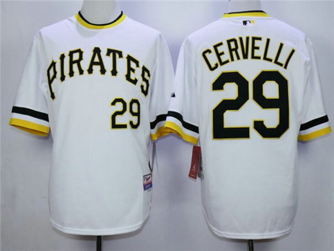 Men's Pittsburgh Pirates #29 Francisco Cervelli White Pullover Jersey Men's Pittsburgh Pirates #29 Francisco Cervelli White Pullover Jersey
