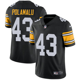 Men's Pittsburgh Steelers #43 Troy Polamalu Black Alternate Nike Stitched NFL Vapor Untouchable Limited Jersey Men's Pittsburgh Steelers #43 Troy Polamalu Black Alternate Nike Stitched NFL Vapor Untouchable Limited Jersey