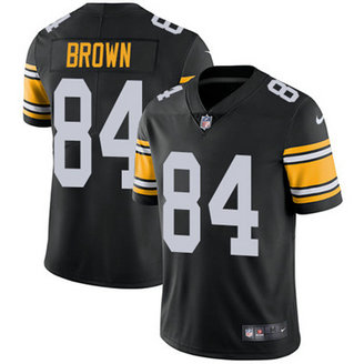 Men's Pittsburgh Steelers #84 Antonio Brown Black Alternate Nike Stitched NFL Vapor Untouchable Limited Jersey Men's Pittsburgh Steelers #84 Antonio Brown Black Alternate Nike Stitched NFL Vapor Untouchable Limited Jersey