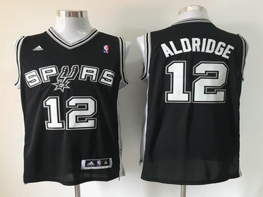 Men's San Antonio Spurs #12 LaMarcus Aldridge Revolution 30 Swingman Black Jersey Men's San Antonio Spurs #12 LaMarcus Aldridge Revolution 30 Swingman Black Jersey