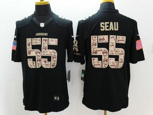 Men's San Diego Chargers #55 Junior Seau Black Salute to Service NFL Nike Limited Jersey Men's San Diego Chargers #55 Junior Seau Black Salute to Service NFL Nike Limited Jersey