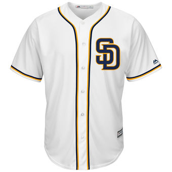 Men's San Diego Padres Majestic White-Navy Cool Base Jersey Men's San Diego Padres Majestic White-Navy Cool Base Jersey