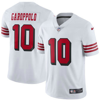 Men's San Francisco 49ers #10 Jimmy Garoppolo Nike White Color Rush Vapor Untouchable Limited Jersey Men's San Francisco 49ers #10 Jimmy Garoppolo Nike White Color Rush Vapor Untouchable Limited Jersey