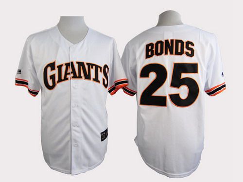 Men's San Francisco Giants #25 Barry Bonds 1989 Turn Back The Clock White Throwback Jersey Men's San Francisco Giants #25 Barry Bonds 1989 Turn Back The Clock White Throwback Jersey