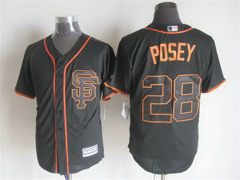 Men's San Francisco Giants #28 Buster Posey Alternate Black SF 2015 MLB Cool Base Jersey Men's San Francisco Giants #28 Buster Posey Alternate Black SF 2015 MLB Cool Base Jersey