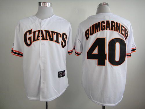 Men's San Francisco Giants #40 Madison Bumgarner 1989 Turn Back The Clock White Throwback Jersey Men's San Francisco Giants #40 Madison Bumgarner 1989 Turn Back The Clock White Throwback Jersey