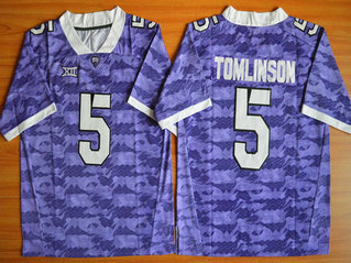 Men's TCU Horned Frogs #5 LaDainian Tomlinson Purple College Football Limited Jersey