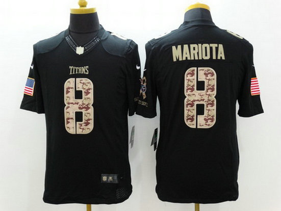 Men's Tennessee Titans #8 Marcus Mariota Black Salute to Service NFL Nike Limited Jersey Men's Tennessee Titans #8 Marcus Mariota Black Salute to Service NFL Nike Limited Jersey