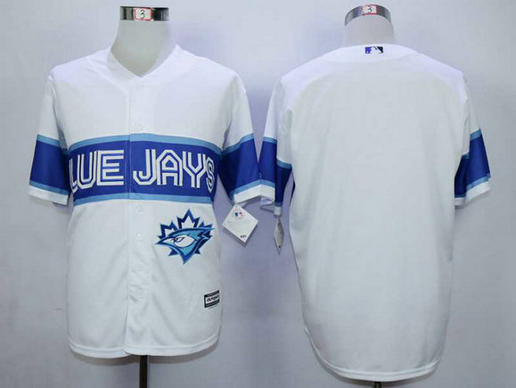 Men's Toronto Blue Jays Blank White New Cool Base Jersey