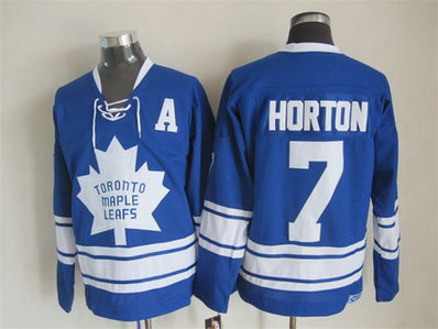 Men's Toronto Maple Leafs #7 Tim Horton 1966-67 Blue Third CCM Vintage Throwback Jersey Men's Toronto Maple Leafs #7 Tim Horton 1966-67 Blue Third CCM Vintage Throwback Jersey