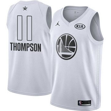 Men's Warriors #11 Klay Thompson White NBA Jordan Swingman 2018 All-Star Game Jersey Men's Warriors #11 Klay Thompson White NBA Jordan Swingman 2018 All-Star Game Jersey