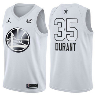 Men's Warriors 35 Kevin Durant Jordan Brand White 2018 All-Star Game Swingman Jersey Men's Warriors 35 Kevin Durant Jordan Brand White 2018 All-Star Game Swingman Jersey