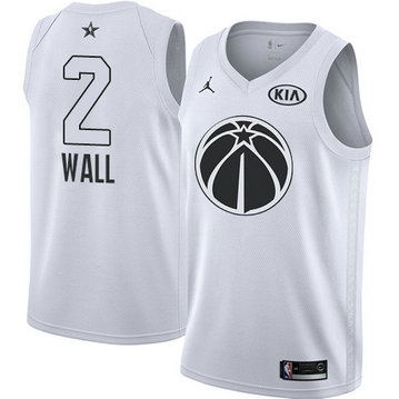 Men's Wizards #2 John Wall White NBA Jordan Swingman 2018 All-Star Game Jersey Men's Wizards #2 John Wall White NBA Jordan Swingman 2018 All-Star Game Jersey