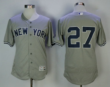 Men's Yankees 27 Giancarlo Stanton Gray Flexbase Jersey Men's Yankees 27 Giancarlo Stanton Gray Flexbase Jersey