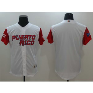 Men Puerto Rico Baseball Majestic White 2017 World Baseball Classic Authentic Team Jersey