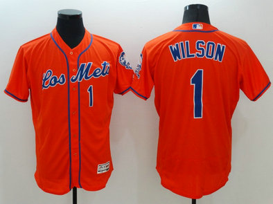 Mets 1 Mookie Wilson Orange Latin Night Flexbase Jersey Mets 1 Mookie Wilson Orange Latin Night Flexbase Jersey