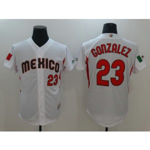 Mexico Baseball 23 Adrian Gonzalez White 2017 World Baseball Classic Jersey Mexico Baseball 23 Adrian Gonzalez White 2017 World Baseball Classic Jersey
