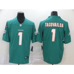 Miami Dolphins 1 Tua Tagovailoa Aqua Vapor Limited NFL Jersey