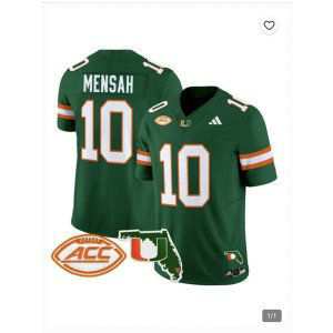 Miami Hurricanes 10 Mensah Green F.U.S.E. Vapor Limited Men Jersey