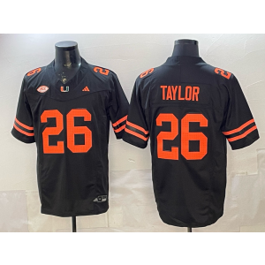 Miami Hurricanes 26 Taylor Black F.U.S.E. Vapor Limited Men Jersey