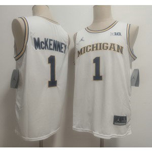 Michigan Wolverines 1 Trey McKenney White Vapor Limited Men Jersey