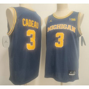 Michigan Wolverines 3 Elliot Cadea Navy Vapor Limited Men Jersey