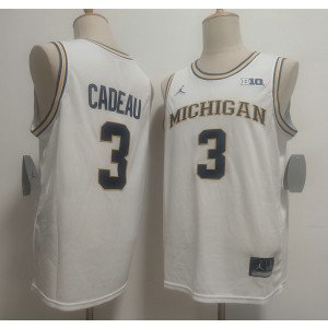 Michigan Wolverines 3 Elliot Cadea White Vapor Limited Men Jersey