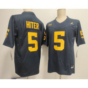Michigan Wolverines 5 Savion Hiter Navy Blue F.U.S.E. Vapor Limited Men Jersey