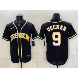Milwaukee Brewers 9 Uecker 2026 Black Out Cool Base Men Jersey Milwaukee Brewers 9 Uecker 2026 Black Out Cool Base Men Jersey