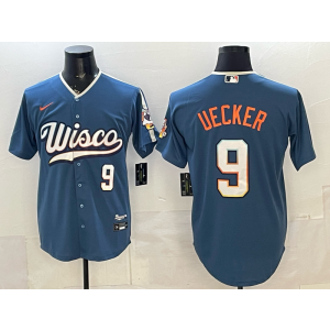 Milwaukee Brewers 9 Uecker Blue 2026 City Connect Cool Base Men Jersey Milwaukee Brewers 9 Uecker Blue 2026 City Connect Cool Base Men Jersey