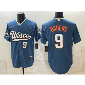 Milwaukee Brewers 9 Uecker Blue City Men Jersey