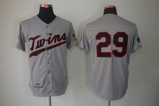 Minnesota Twins #29 Rod Carew 1969 Gray Wool Throwback Jersey Minnesota Twins #29 Rod Carew 1969 Gray Wool Throwback Jersey