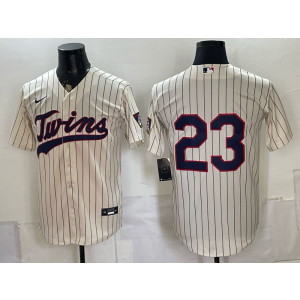 Minnesota Twins 23 Cream Men Jersey