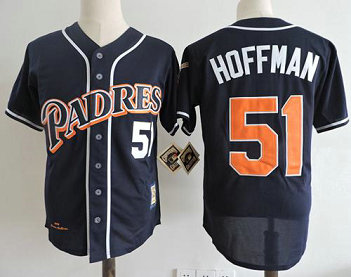Mitchell And Ness 1998 Padres #51 Trevor Hoffman Navy Blue Throwback Stitched MLB Jersey Mitchell And Ness 1998 Padres #51 Trevor Hoffman Navy Blue Throwback Stitched MLB Jersey