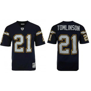 Mitchell and Ness NFL Chargers 21 Tomlinson Blue Throwback Men Jersey Mitchell and Ness NFL Chargers 21 Tomlinson Blue Throwback Men Jersey