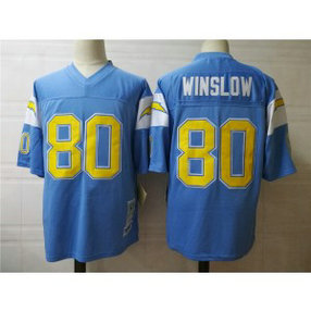 Mitchell and Ness NFL Chargers 80 Kellen Winslow Light Blue Throwback Jersey Mitchell and Ness NFL Chargers 80 Kellen Winslow Light Blue Throwback Jersey