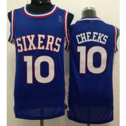 NBA 76ers 10 Maurice Cheeks Blue Throwback Men Jersey NBA 76ers 10 Maurice Cheeks Blue Throwback Men Jersey