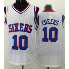 NBA 76ers 10 Maurice Cheeks White Throwback Men Jersey NBA 76ers 10 Maurice Cheeks White Throwback Men Jersey