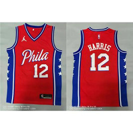 NBA 76ers 12 Tobias Harris Red Jordan Men Jersey NBA 76ers 12 Tobias Harris Red Jordan Men Jersey