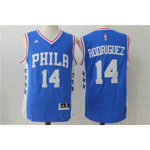 NBA 76ers 14 Sergio Rodriguez Blue Swingman Men Jersey NBA 76ers 14 Sergio Rodriguez Blue Swingman Men Jersey