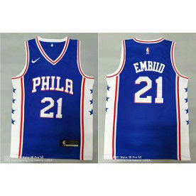 NBA 76ers 21 Joel Embiid Blue Men Jersey NBA 76ers 21 Joel Embiid Blue Men Jersey