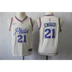NBA 76ers 21 Joel Embiid Cream Nike City Edition Youth Jersey NBA 76ers 21 Joel Embiid Cream Nike City Edition Youth Jersey
