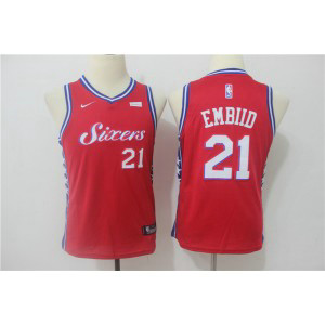 NBA 76ers 21 Joel Embiid Red Nike Swingman Youth Jersey NBA 76ers 21 Joel Embiid Red Nike Swingman Youth Jersey